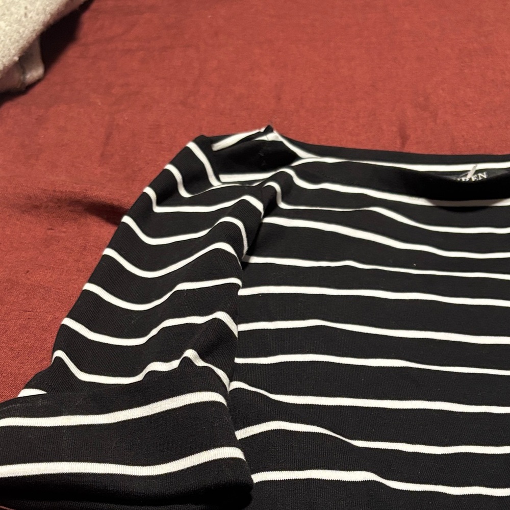 Lauren Ralph Lauren Black and White Striped Shirt